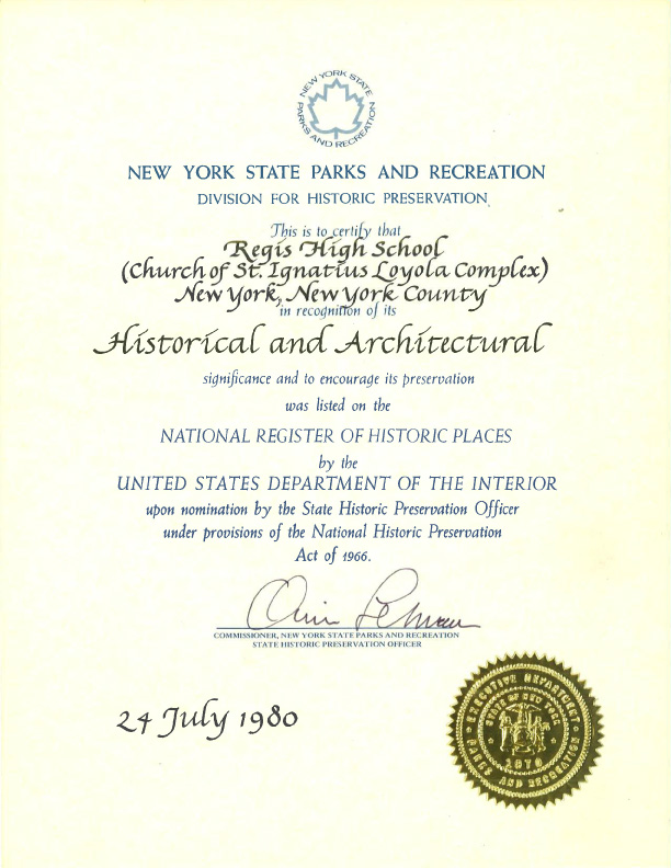 Landmark Certificate